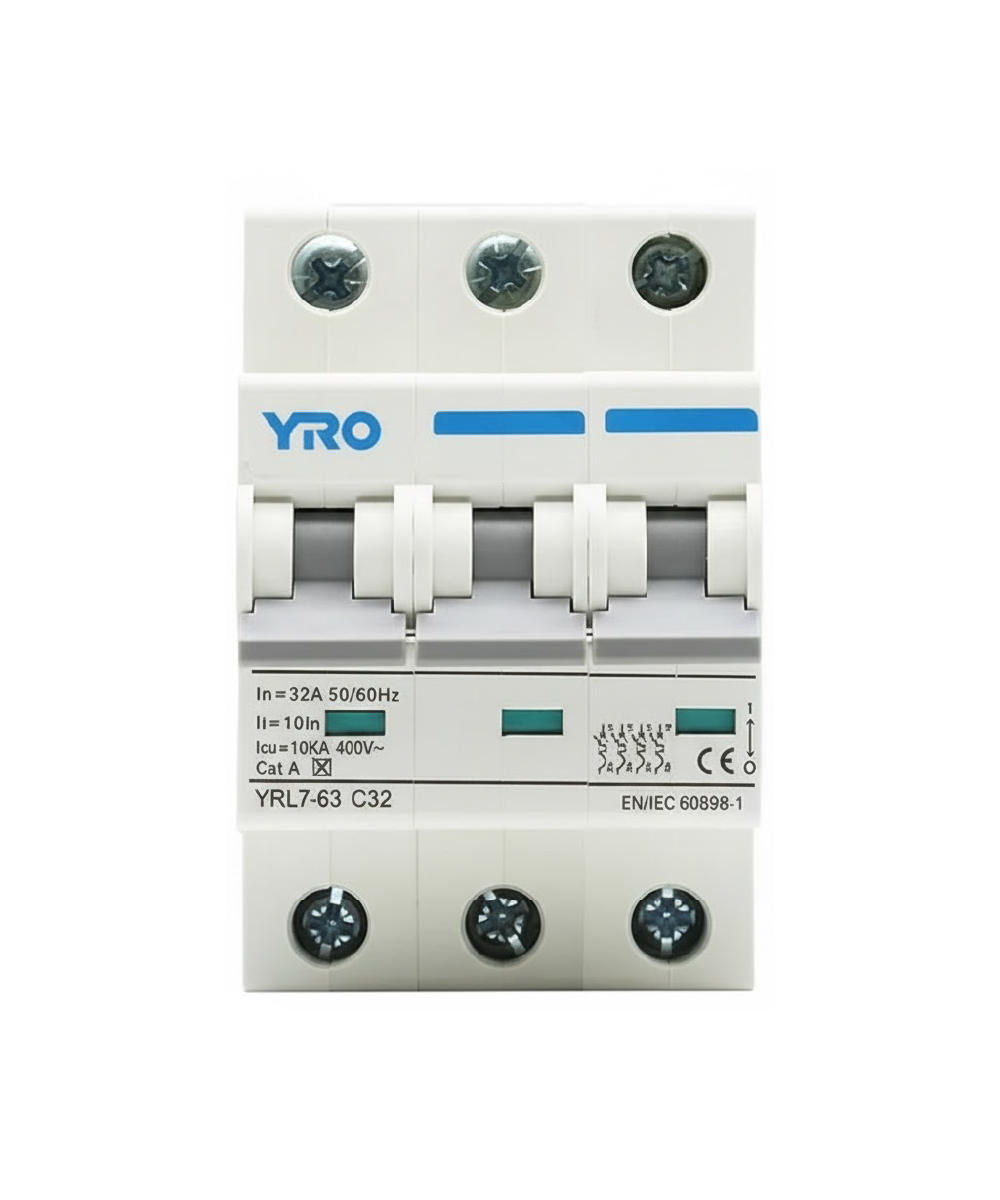 Interruptor Automático YRO YRL7 3P 32A 6kA 220/440V AC